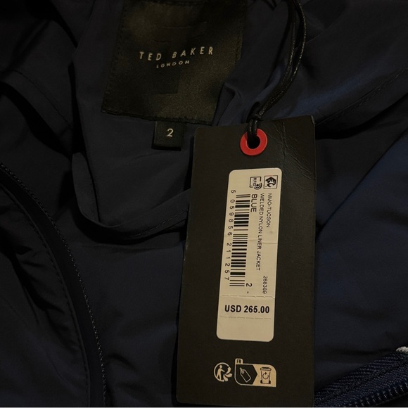 NEW Ted Baker Blue Tucson Welded Nylon Liner Jacket - Picture 7 of 7